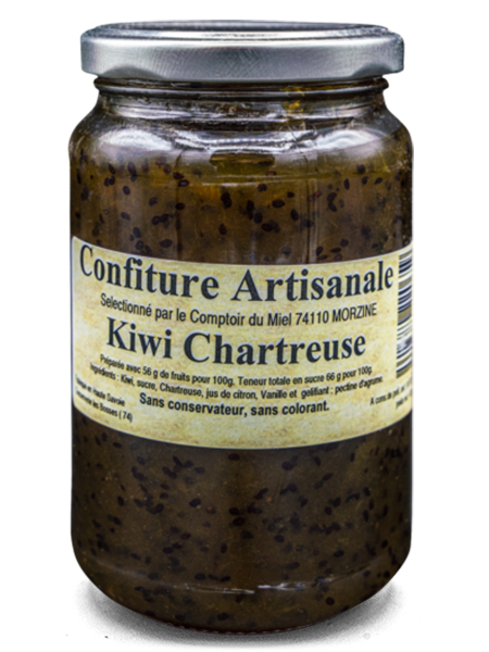 Confiture artisanale de Kiwi Chartreuse